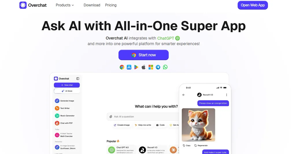 Overchat AI showcase image